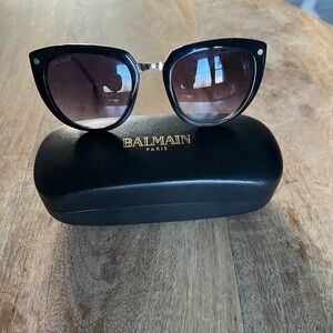 Balmain Sunglasses with case (black with gold)